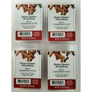4-Better Homes and Gardens Spicy Cinnamon Stick Wax Cubes 24 cubes Total BH